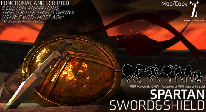 [inZoxi] - PBR Spartan Sword & Shield v1.1