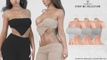 *Vanilla Bae* Laura Top - Gray 3 Pack - Strip Me - Maitreya / LaraX / Legacy / Ebody Reborn / Waifu