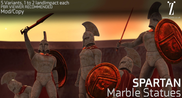 [inZoxi] - PBR Spartan Marble Statues v1.1