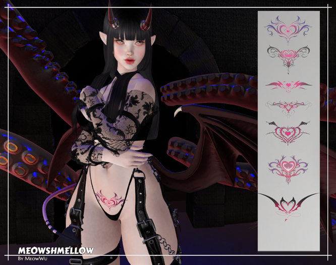 [Meowshmellow] - Succubus Tattoo BOM