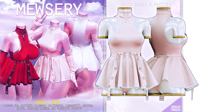 #Mewsery Dolli Dress&Panty{Rose}