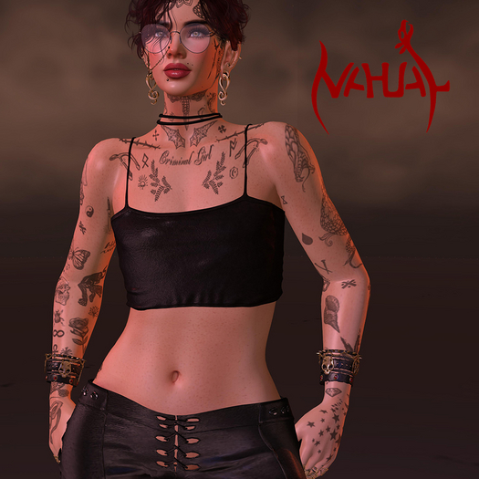 Nahual: Tank Top Black - LaraX Flat