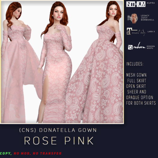 (CNS) Donatella Gown Rose Pink