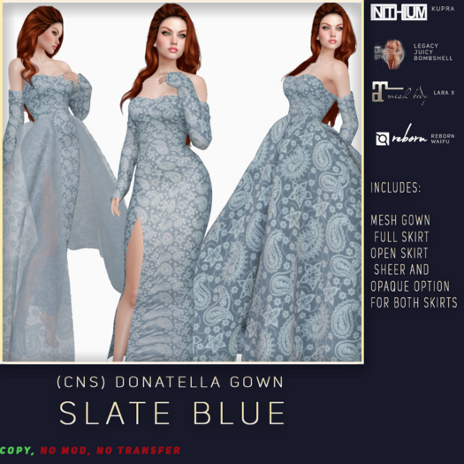 (CNS) Donatella Gown Slate