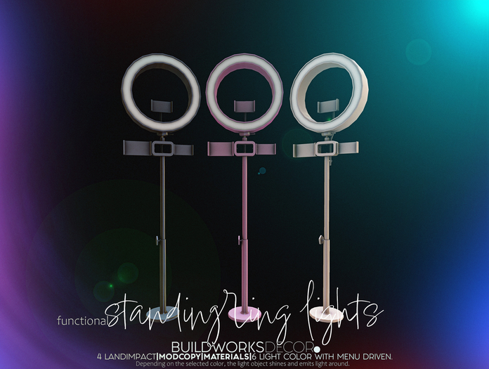 buildworksdecor ~ Standing Ring Lights / Boxed
