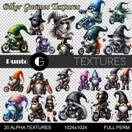 Full Perm Textures - Biker Gnomes