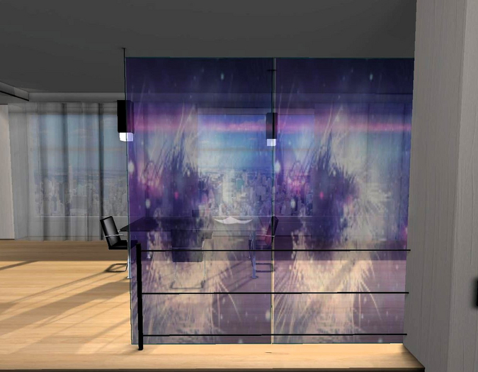 Transparent glass fleer