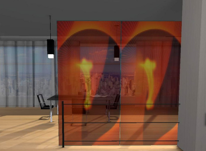 Transparent glass organic_grid