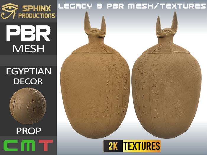 PBR DECOR - CANOPIC JAR 05 ANUBIS 3
