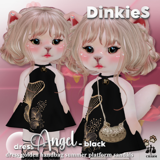 !!!CHARM Dinkies dress Angel - black