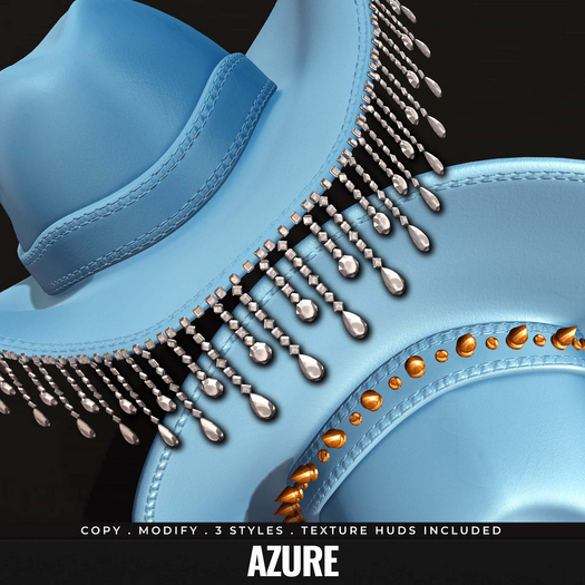 [BL] Cris cowboy hat // azure