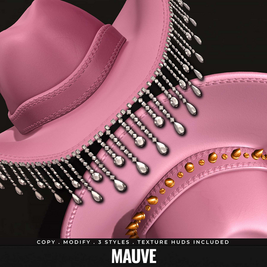 [BL] Cris cowboy hat // mauve
