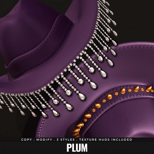 [BL] Cris cowboy hat // plum