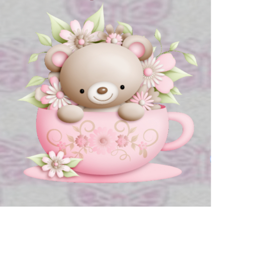 Teacup Bear Wall Decal