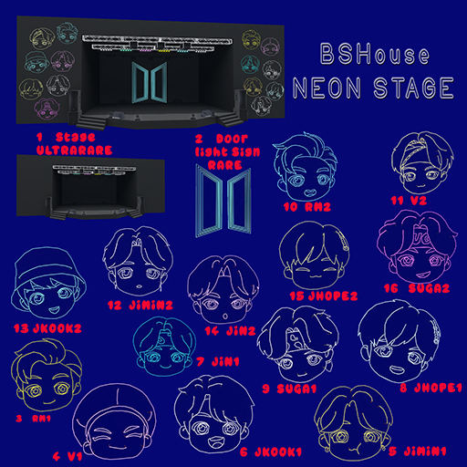 02-BSHouse "NEON STAGE" Door Light Sign - RARE