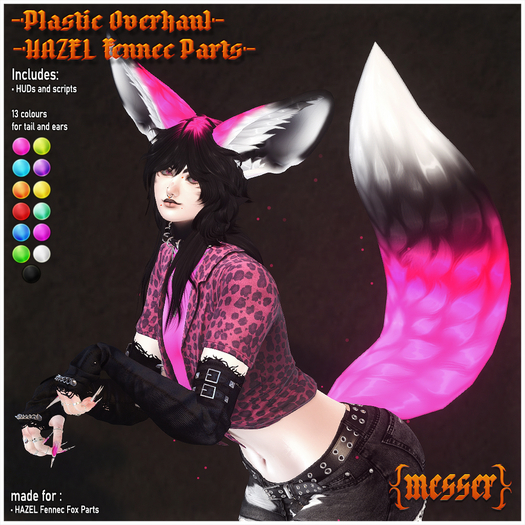 M! Hazel Fennec Fox Parts - Plastic Overhaul | Texture Appliers for HAZEL Fennec Fox Ears and Tail