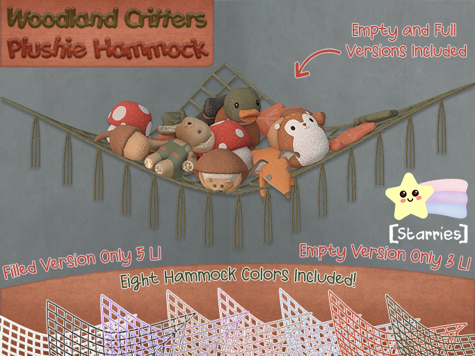 [Starries] Woodland Critters Plushie Hammock