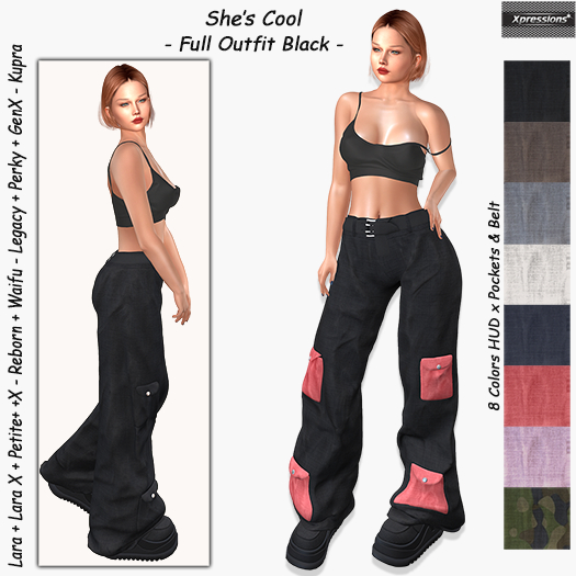 [Xprs] - She's Cool Outift Black (LaraX included)