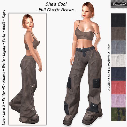 [Xprs] - She's Cool Outift Brown (LaraX included)