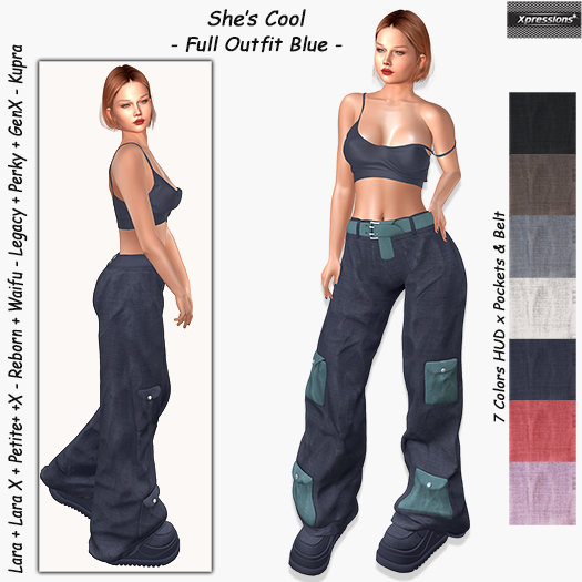 [Xprs] - She's Cool Outift Blue (LaraX included)
