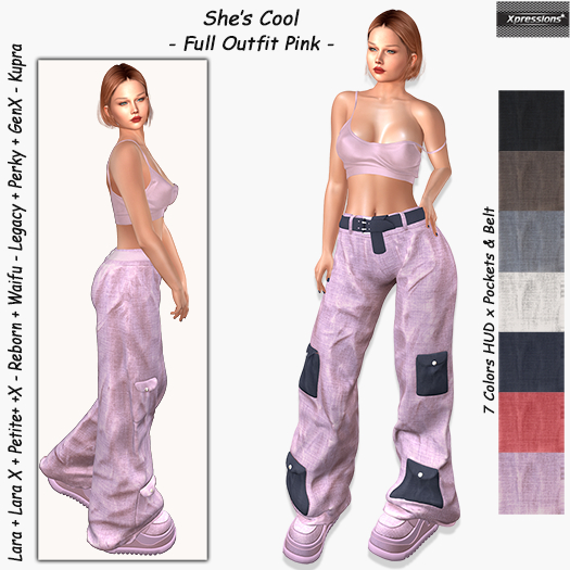 [Xprs] - She's Cool Outift Pink (LaraX included)