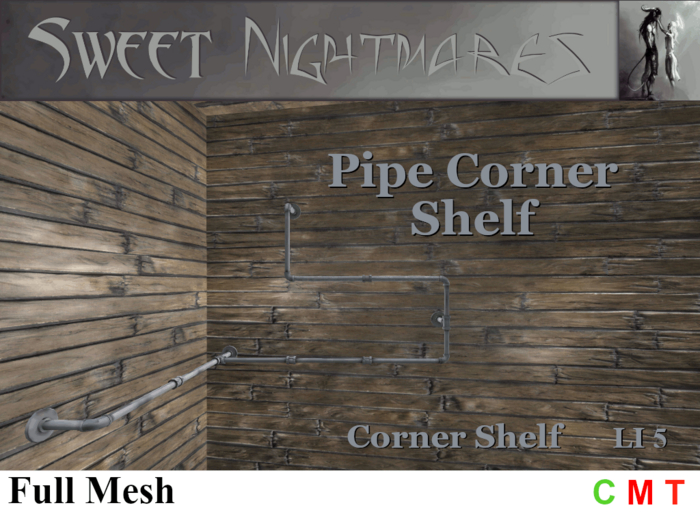 ~Sweet Nightmares~ Pipe Shelves - Corner