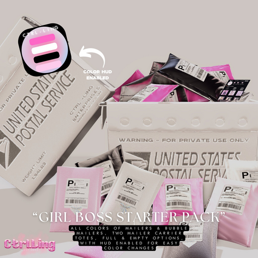 CTRL- " Girl Boss " Starter Pack Props