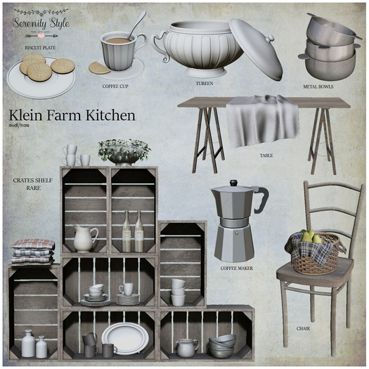 Serenity Style-Klein Metal Bowls
