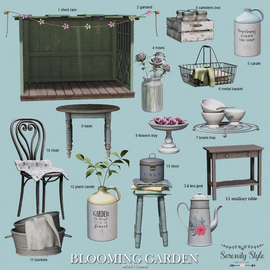 Serenity Style- Blooming Garden Full Set inc RARE