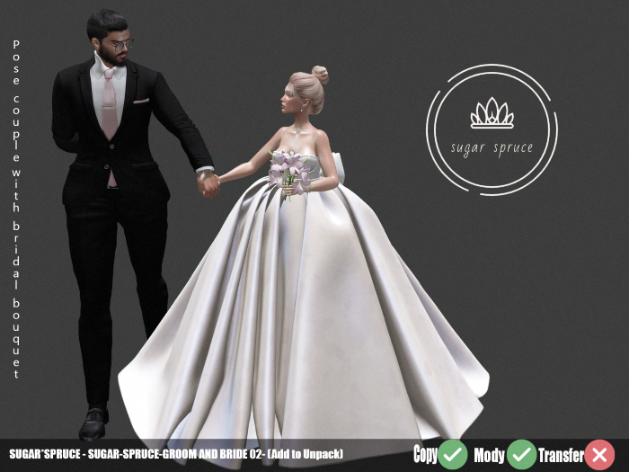 SUGAR SPRUCE -GROOM AND BRIDE  02  (ADD TO UNPACK)