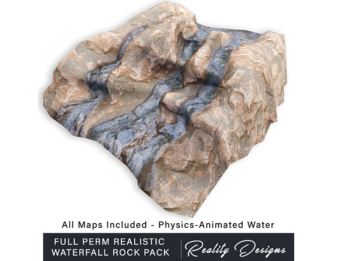 Full Perm Realistic Waterfall Rock Pack