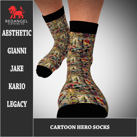 Cartoon Hero Socks