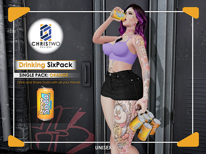 Drinking SixPack - Orange Soda - [Chris Two Designs]
