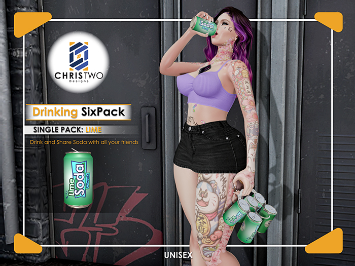 Drinking SixPack - Lime Soda - [Chris Two Designs]