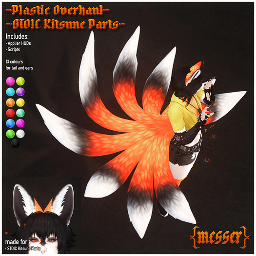 M! Stoic Kitsune Parts - Plastic Overhaul | Texture Appliers for STOIC Kitsune Ears and Tail