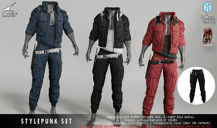 [LOB] STYLEPUNK PANTS - BLACK