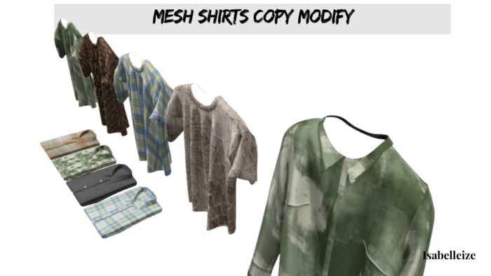 Shirt Set (3 Pieces) - Copy & Modify Mesh