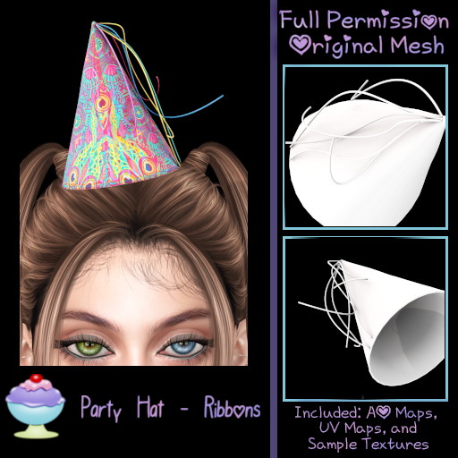 [Sherbert] Full Perm Party Hat - Ribbons (ADD)