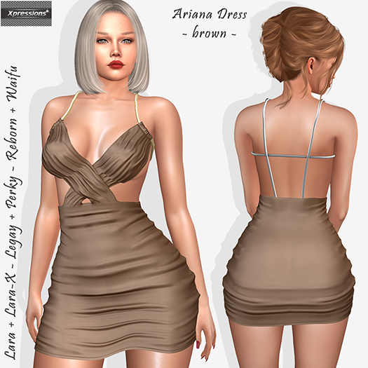 [Xprs] - Ariana Dress Brown (LaraX included)