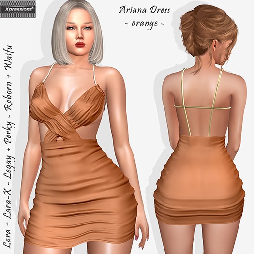 [Xprs] - Ariana Dress Orange (LaraX included)