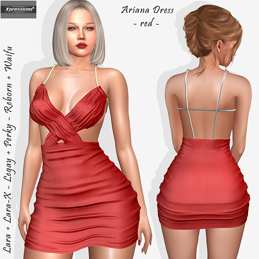 [Xprs] - Ariana Dress Red (LaraX included)