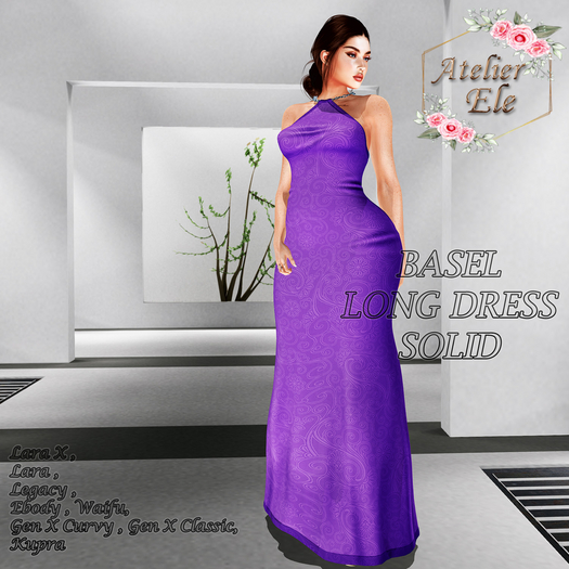 {AE} BASEL LONG DRESS SOLID
