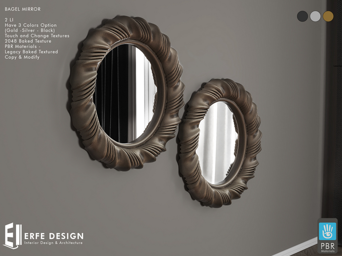 Bagel Mirror 2 LI (3 Colors) [Erfe Design] PACK