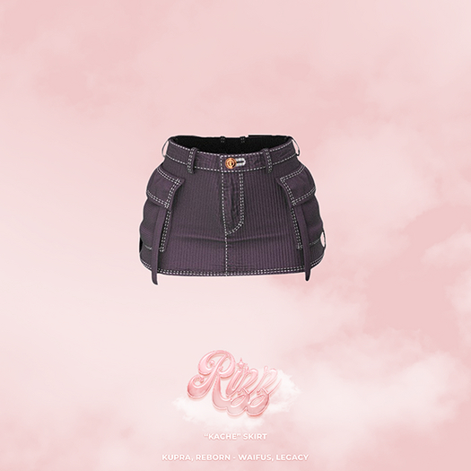 "RIZZ" x "KACHE" SKIRT - BERRY
