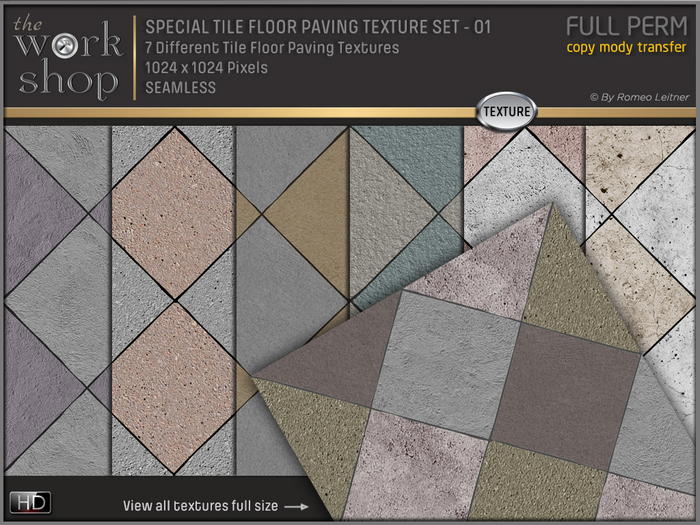 SPECIAL TILE FLOOR PAVING TEXTURE SET-01