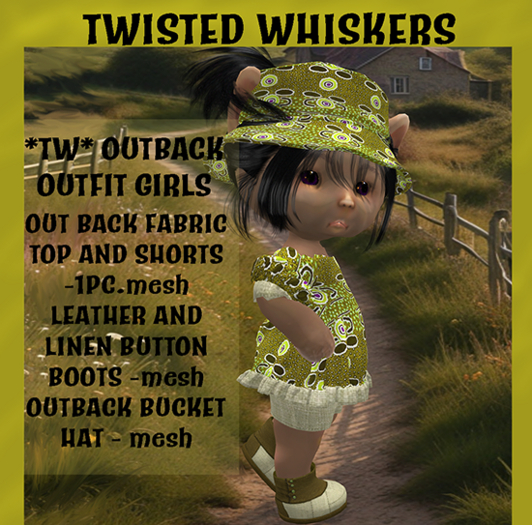 *TW* OUTBACK OUTFIT - GREEN - GIRLS