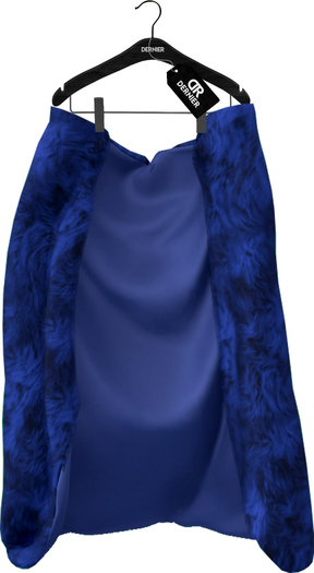 :Dernier: "Candice" Fur Cloak  - Navy