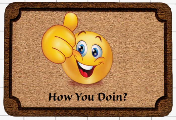 ~Confetti Time~ Welcome Mat Animated How You Doin?