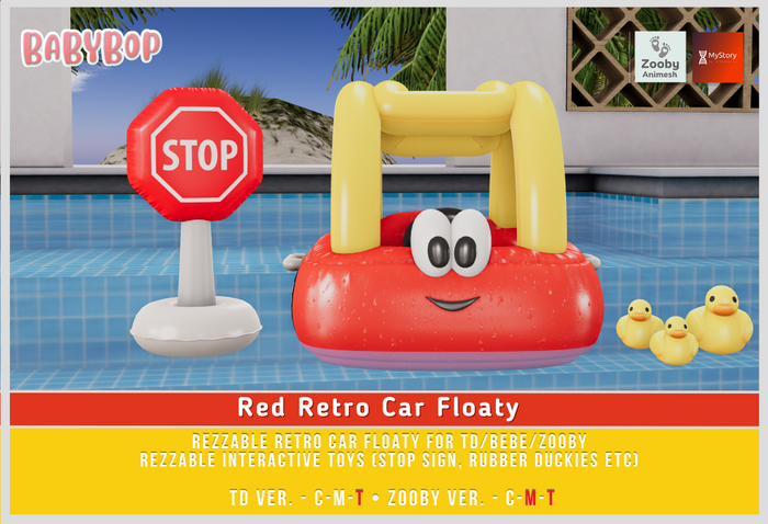 ::bb:: Retro Car Floaty - Red - Zooby