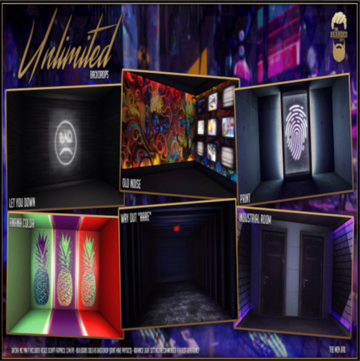 Way Out *RARE* - Unlimited Backdrops - The Bearded Guy